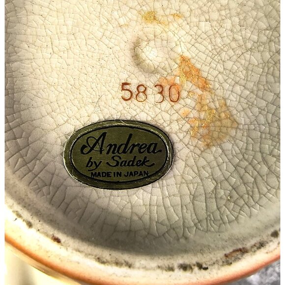 Andrea By Sadek Vintage Orange Porcelain Ginger Jar With Crane & Bamboo Design - Picture 6 of 7